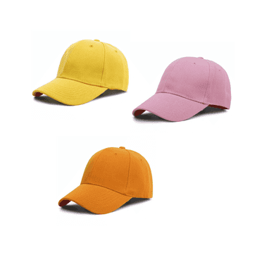 TELOLY 3Pcs Baseball Cap Summer Solid Color Curved Eaves Sun Hats for Women Versatile Anti Hair Greening Hats for Men,Style 5
