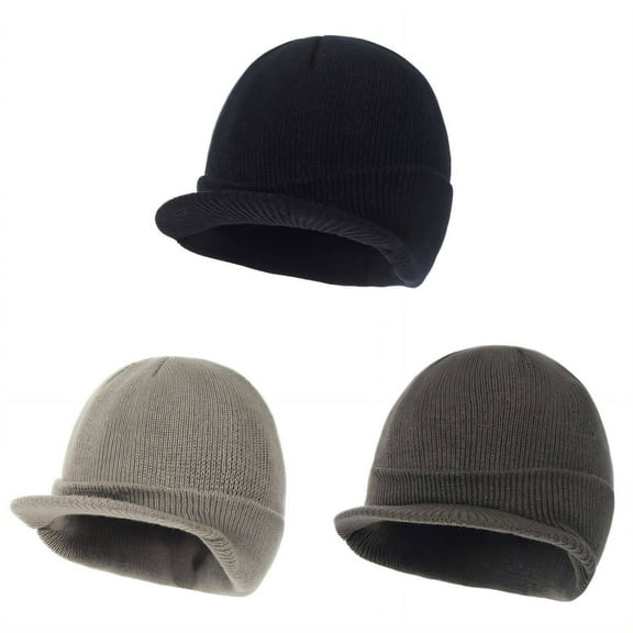 TELOLY 3Pcs Windproof Cold-Resistant Hats - Double Warmth Beanie/Toboggans for Men & Women, Combination style1