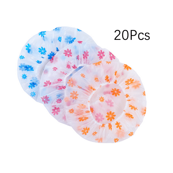TELOLY 3Pcs Shower Caps,Stylish Shower Cap for Women,Disposable Shower Caps for Women