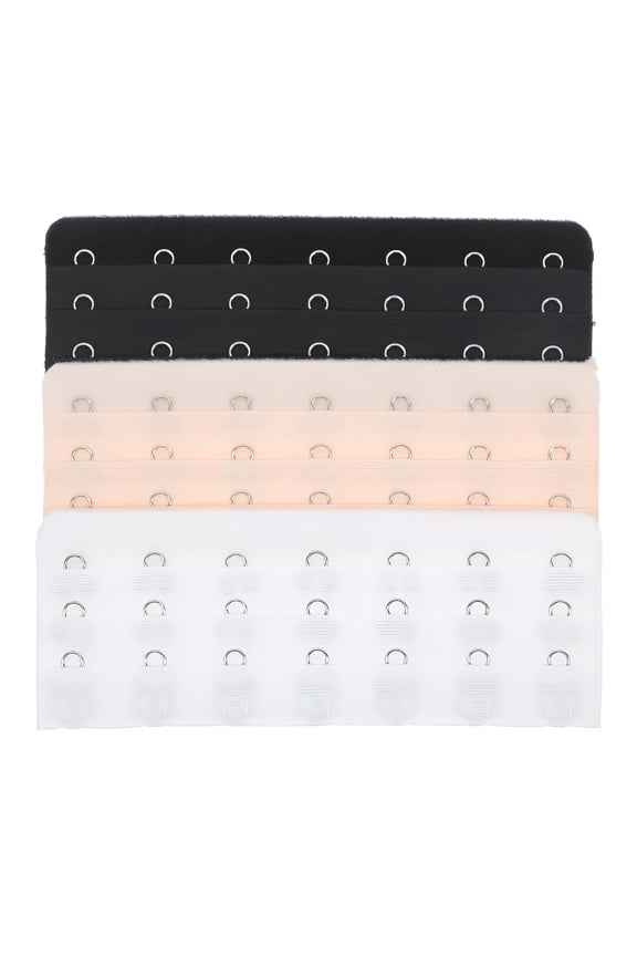 3pcs Bra Extender 3 Rows 7 Hooks Soft Elastic Closure for Underwear Models