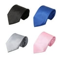 thumbnail image 1 of TELOLY 4 PCS Tie Wide Color Selection Suits Any Event or Outfit Ties for Men Black,Royal Blue,Gray,Light Pink, 1 of 2