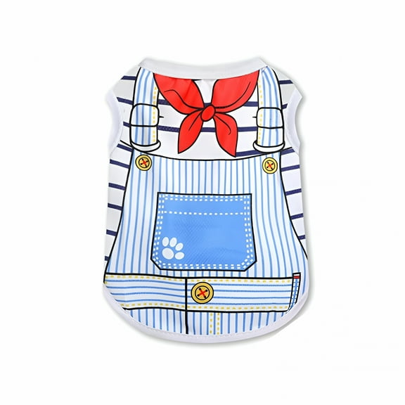 TELOLY 4 Pack Mesh Dog Shirts for Small Dogs: Stretchy Dog Clothes with Cute Patterns, Size Xxs-Xl Fit for 2-16Lb Dogs, Quick Dry & Lightweight Pet T-Shirts, Girl & Boy Puppy Clothes