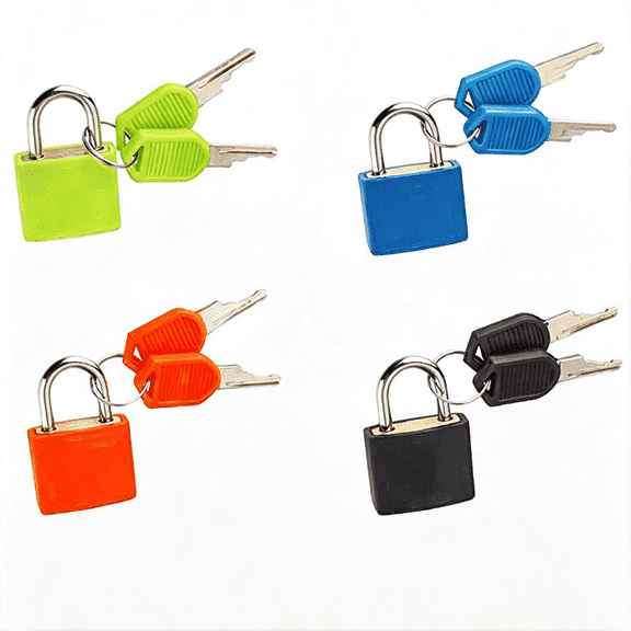 TELOLY 4 Pack Tsa Approved Luggage Locks - Suitcase Padlocks with Keys,Travel Baggage Locks for School Gym Lockers,Laptop Bags & Outdoor Gear Portable Gear Locker