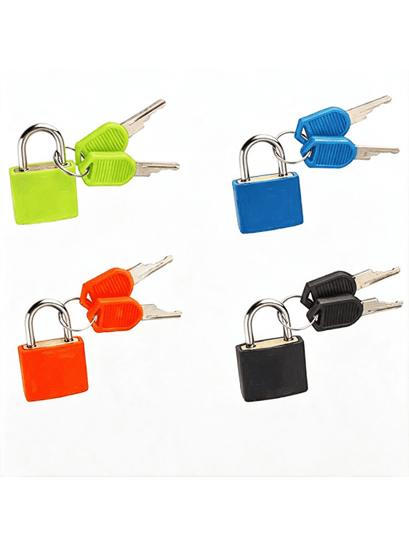 4 Pack Tsa Approved Luggage Locks - Suitcase Padlocks with Keys,Travel Baggage Locks for School Gym Lockers,Laptop Bags & Outdoor Gear Portable Gear Locker