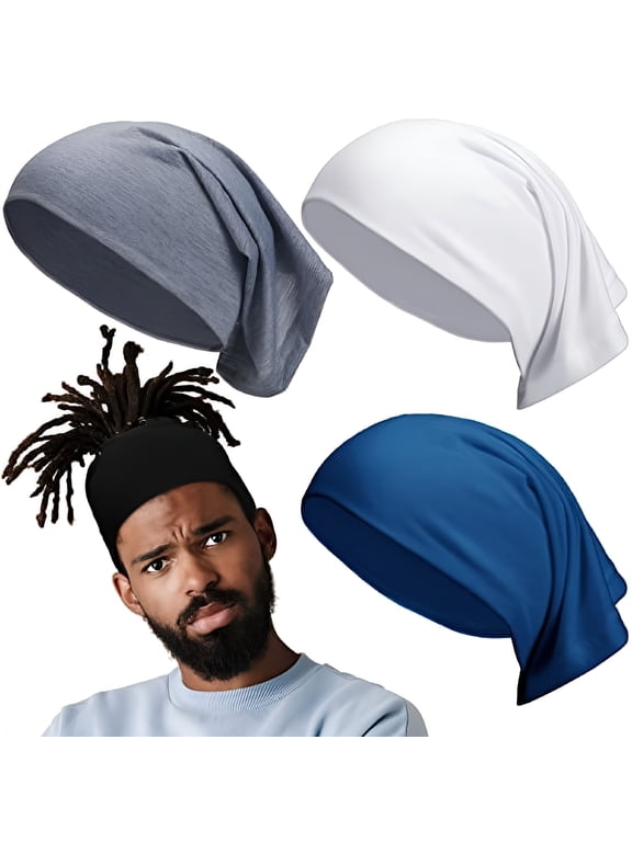 4 Pack Unisex Spandex Dreadlocks Tube Sock Wide Elastic Headband Loc Cap for Sleeping