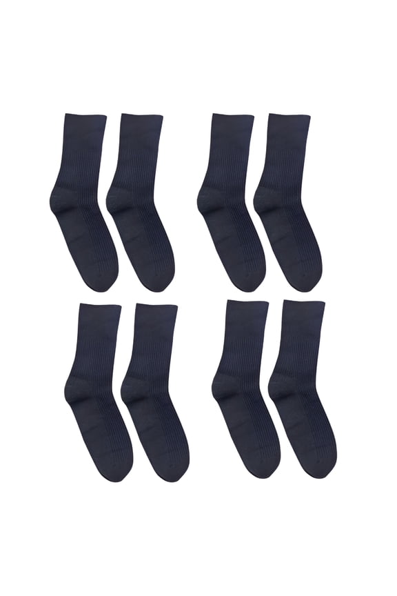 4 Pairs Cotton Socks Non-Binding Socks for Patient Elderly Pregnant Women Black