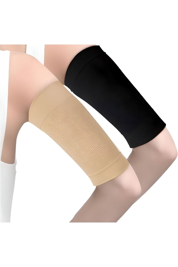 4 Pairs Elastic Compression Arm Slimming Arm Sleeves for Women and Girls (Black and Nude Color)
