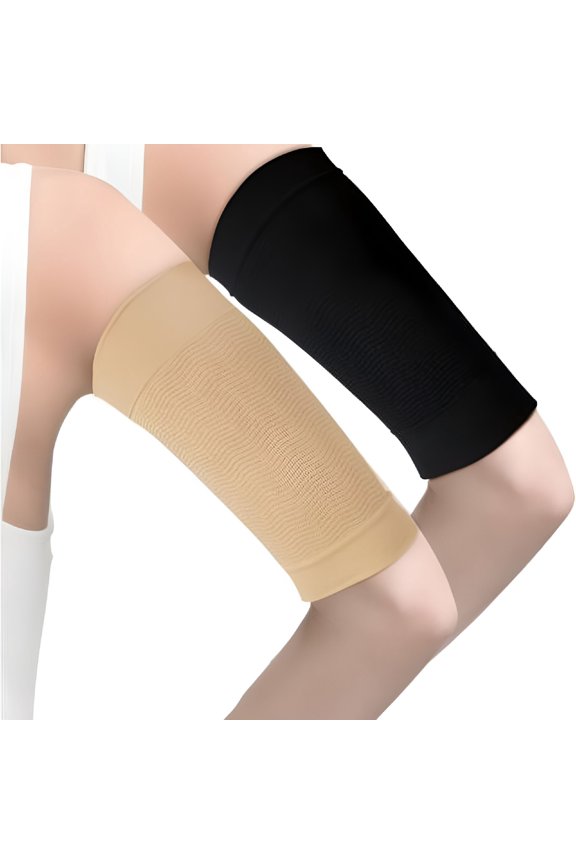 4 Pairs Elastic Compression Arm Slimming Arm Sleeves for Women and Girls (Black and Nude Color)