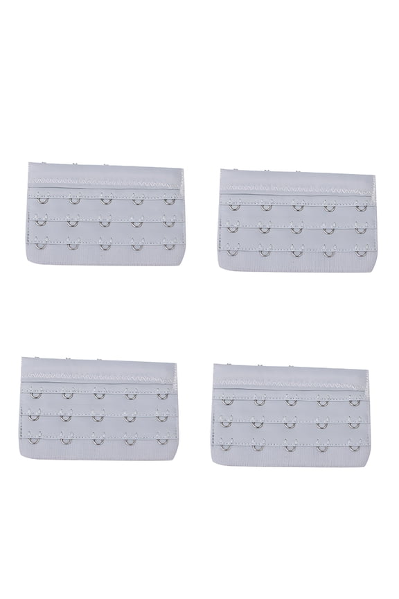 2026 New 4 Pcs Hooks Clear Bra Straps Adjustable Extender 3 Rows Brassiere Extenders for Daily,Casual,Work,Travel,Home