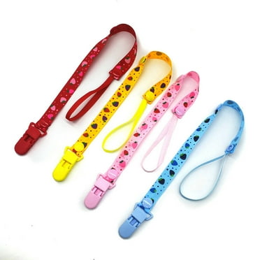 TELOLY 4 Pcs Pacifier Clip Suitable for Babies Pacifier Clip Comfortable Hand Feel High Quality Craftsmanship Mam Pacifier Clip,Set1