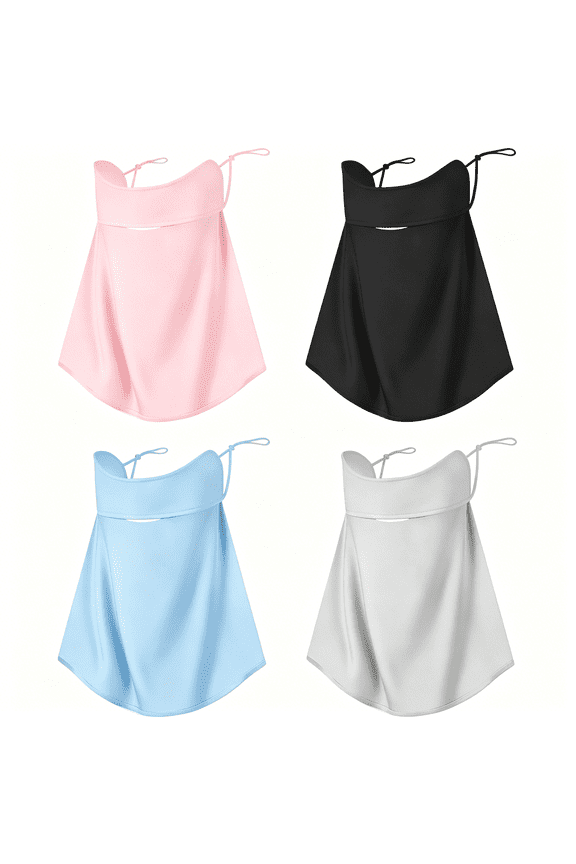 4 Pcs Uv Sun Protection Face Mask with Neck Coverage Neck Gaiter Scarf Upf50+ Face Shield Breathable Cooling Design for Summer Outdoor Activities