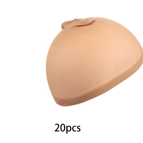 TELOLY 4 Pieces Light Brown Stocking Wig Caps Stretchy Nylon Wig Caps for Women Comfortable Wig Cap