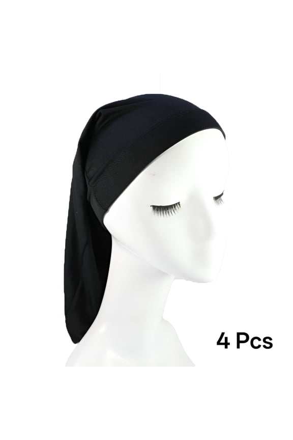 4 Pieces Unisex Jumbo Dreadlock Cap Long Hair Dreads Head Wrap Sleeping Cap Hair Accessories Sleep Bonnet for Men Women