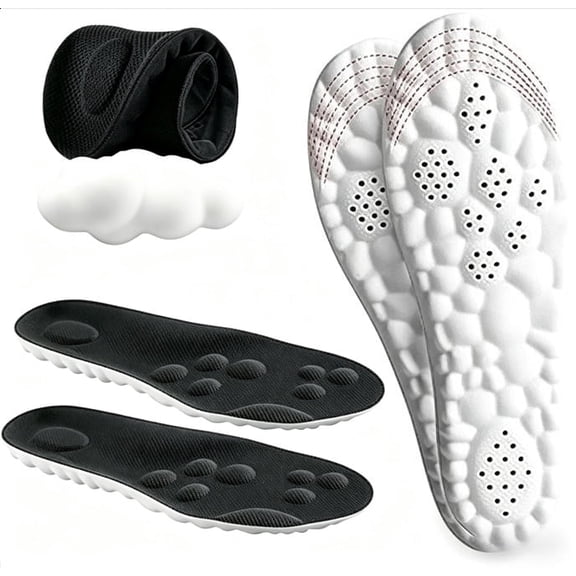 TELOLY 4D Cloud Insoles for Men,Boot Work Shoe Inserts,Mens Shoe Insoles for Standing All Day,Comfortable Support
