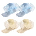 thumbnail image 1 of TELOLY 4Pairs Kids Socks,4-6 Years Old Ruffle Socks,Girly Elegance Socks Lace Socks,Style3,15-18Cm, 1 of 1