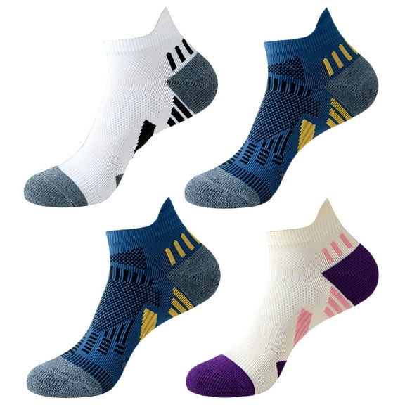 TELOLY 4Pairs Mens Ankle Socks9-13Mens Ankle Socks Size 9-11 Men's Socks ,Colormixing1