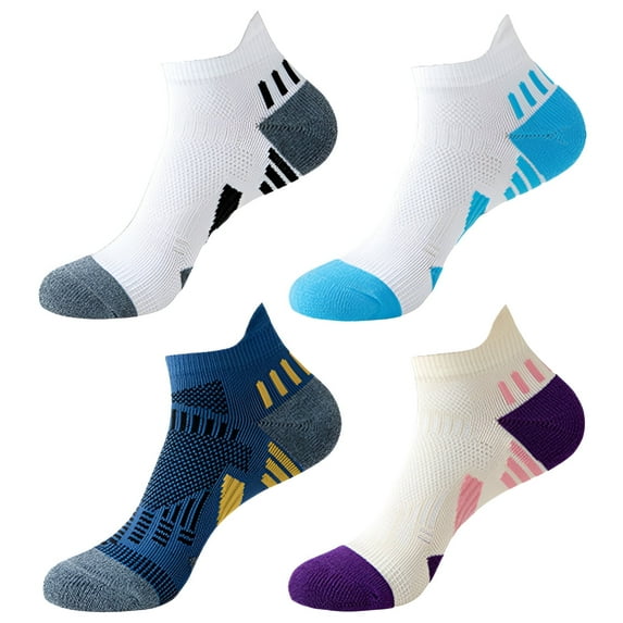 TELOLY 4Pairs Mens Ankle Socks9-13Mens Ankle Socks Size 9-11 Men's Socks ,Colormixing2