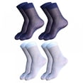 thumbnail image 1 of TELOLY 4Pairs Mens Dress Socks,Snag-Free Shaping Fit Dress Socks for Men 9-12,Odor Control Tube Socks,Combination1, 1 of 1