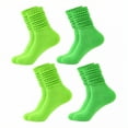 thumbnail image 1 of TELOLY 4Pairs Slouchy Socks for Women,Bubble Socks Boot Socks for Women,Warm for Fall & Winter Scrunch Socks Women,Combination3, 1 of 1