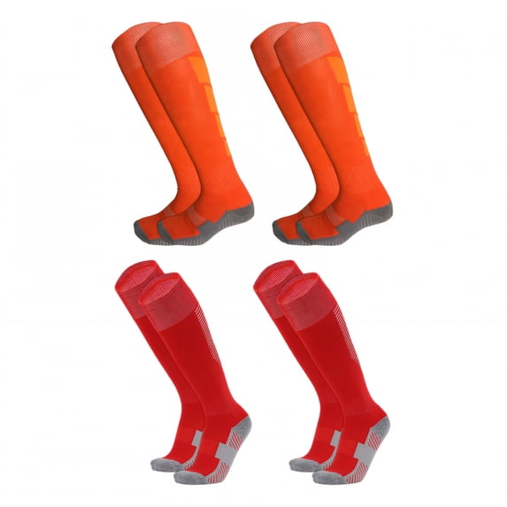 TELOLY 4Pairs Soccer Socks Kids,All-Season Wear Toddler Soccer Socks,Anti-Slip and Friction Baseball Socks Youth Boys,Combination2,S