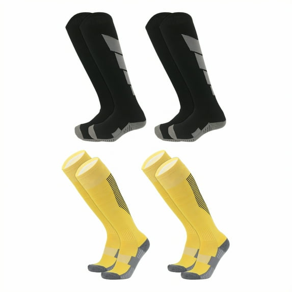 TELOLY 4Pairs Soccer Socks Kids,Thickened Sports Socks Toddler Soccer Socks,Grip Sole Socks Baseball Socks Youth Boys,Combination1,S