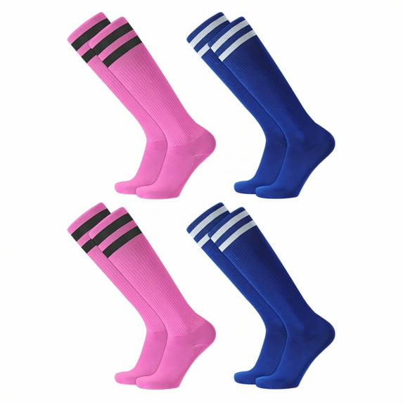 TELOLY 4Pairs Soccer Socks Kids,Thickened Sports Socks Toddler Soccer Socks,Grip Sole Socks Baseball Socks Youth Boys,Combination3,S