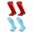 thumbnail image 1 of TELOLY 4Pairs Soccer Socks,Pro Athletic Socks Baseball Socks,Color Block Design Knee High Socks,Combination3,L, 1 of 1