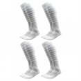 thumbnail image 1 of TELOLY 4Pairs Soccer Socks,Unisex Fit Baseball Socks,Pro Sport Socks Knee High Socks,White, 1 of 1