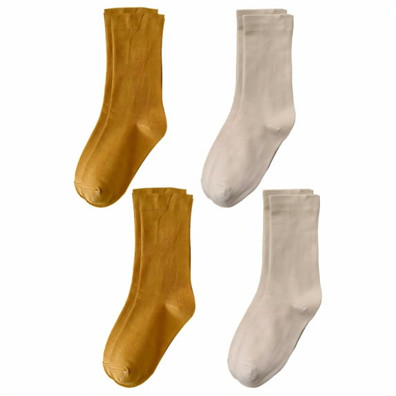 TELOLY 4Pairs Womens Crew Socks,Maternity Socks Boot Socks,Slouch Socks Womens Socks Size 9-11,Combination3