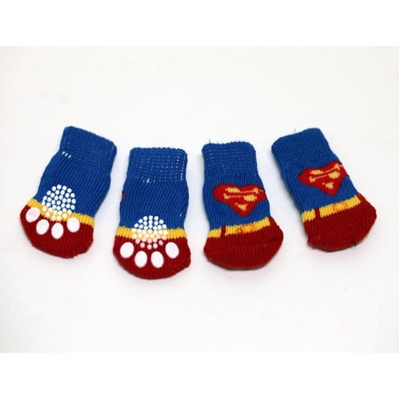 TELOLY 4Pcs Anti-Slip Dog Socks for Clean & Comfy Paws - Pets Puppy S Dog Paw Protectors