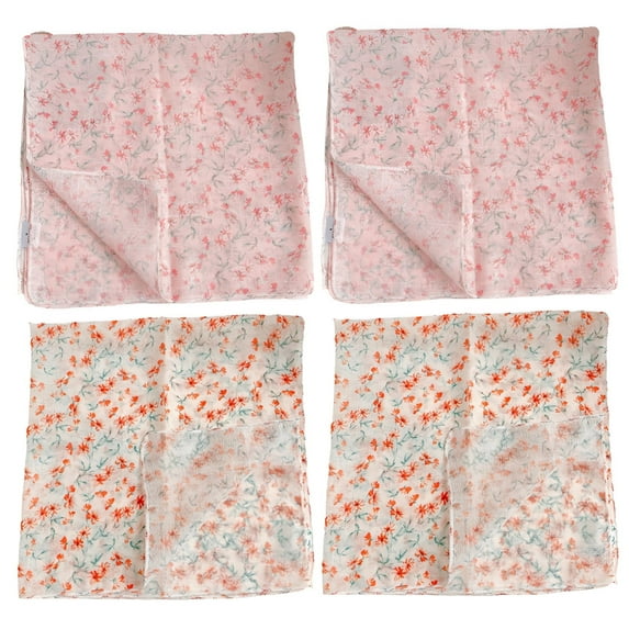 TELOLY 4Pcs Bandanas for Women,Neck Guard Red Bandana,Vacation Style Bandana Set