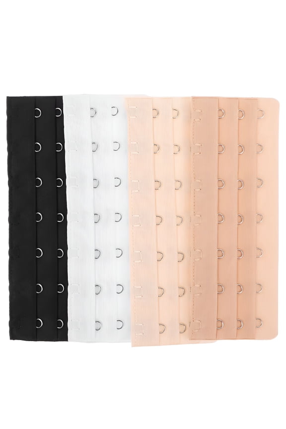 4Pcs Bra Extenders 7 Hooks Bra Extension Kit Elastic Extension Straps Bra Supplies