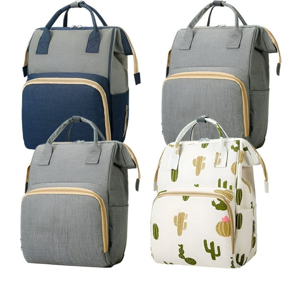 TELOLY 4Pcs Diaper Bag,9.4"*7.9"*15" Diaper Bag Girl,Large Diaper Bag With Insulated Pockets