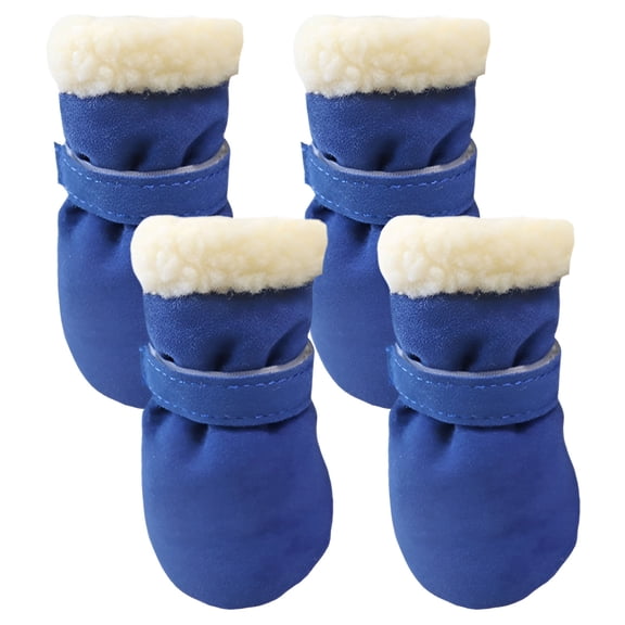TELOLY 4Pcs Dog Shoes,Polyester Dog Shoes Large Size Dogs,Dog Winter Boots,Blue,Xl