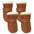 thumbnail image 1 of TELOLY 4Pcs Dog Shoes,Noise Reduction Dog Boots,Quiet Walks Dog Winter Boots,Brown,M, 1 of 4