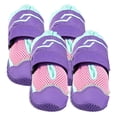 thumbnail image 1 of TELOLY 4Pcs Dog Shoes,Rubber Dog Boots for Small Dogs,Dog Booties for Hot Pavement,Purple,2In, 1 of 4