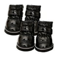 thumbnail image 1 of TELOLY 4Pcs Dog Shoes,Polyester Dog Booties,Dog Booties for Hot Pavement,Black,6*4.8Cm, 1 of 4