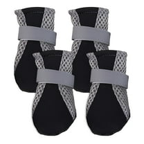 TELOLY 4Pcs Dog Shoes,Teddy Friendly Dog Boots,Soft Sole Shoes for Dogs,Black,M