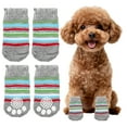 thumbnail image 1 of TELOLY 4Pcs Dog Socks,Anti-Slip Pattern Cotton Knit Dog Clothes,For Hardwood Floors Dog Socks to Prevent Licking Paws,Gray1, 1 of 7