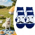 thumbnail image 1 of TELOLY 4Pcs Dog Socks,Beard Pattern Dog Clothes,For Hardwood Floors Dog Socks to Prevent Licking Paws,Blue3, 1 of 7