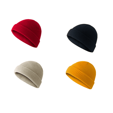 TELOLY 4Pcs Hat Retro Style Womens Hats Dome Winter Yarn Beanie for Women,Style 1