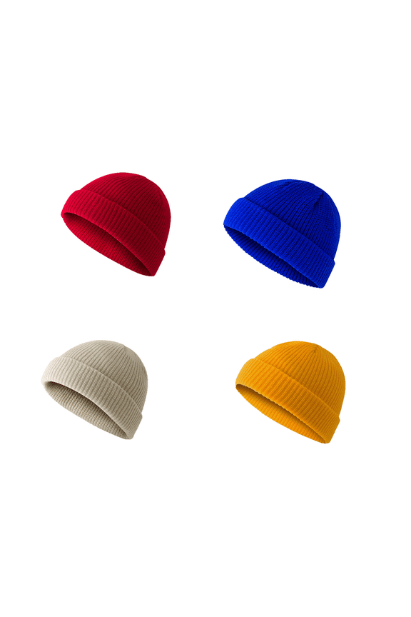 4Pcs Hat Retro Style Womens Hats Dome Winter Yarn Beanie for Women,Style 2