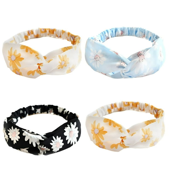 TELOLY 4Pcs Headbands for Women,Cloth Running Headband,Running Accessories for Women,Mixing3