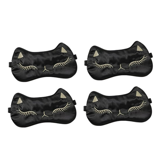 TELOLY 4Pcs Kids Sleep Mask,Fox Pattern Design Kids Sleep Mask,Breathable and Comfortable Fabric Eye Covers for Sleeping,Color Mixing1