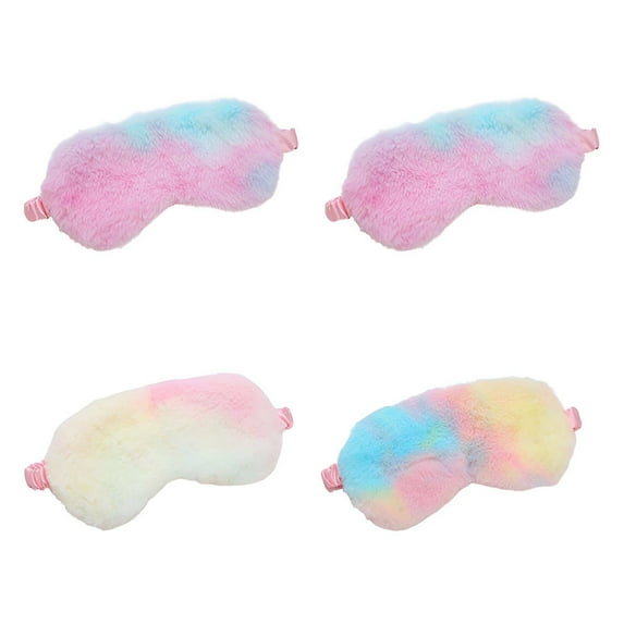 TELOLY 4Pcs Kids Sleep Mask,7.87*3.94"Sleep Masks,Plush Sleep Mask for Kids