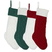 TELOLY Stockings,Ideal Gift for Loved Ones and Friends Christmas Stocking,Warm Christmas Decor Christmas Decoration,Green