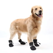 TELOLY 4Pcs Waterproof Winter Pet Dog Shoes Anti-Slip Rain Snow Boots Footwear Thick Warm for Small Cats Dogs Puppy Dog Socks Booties Black S Puppy Boots for Small Dogs