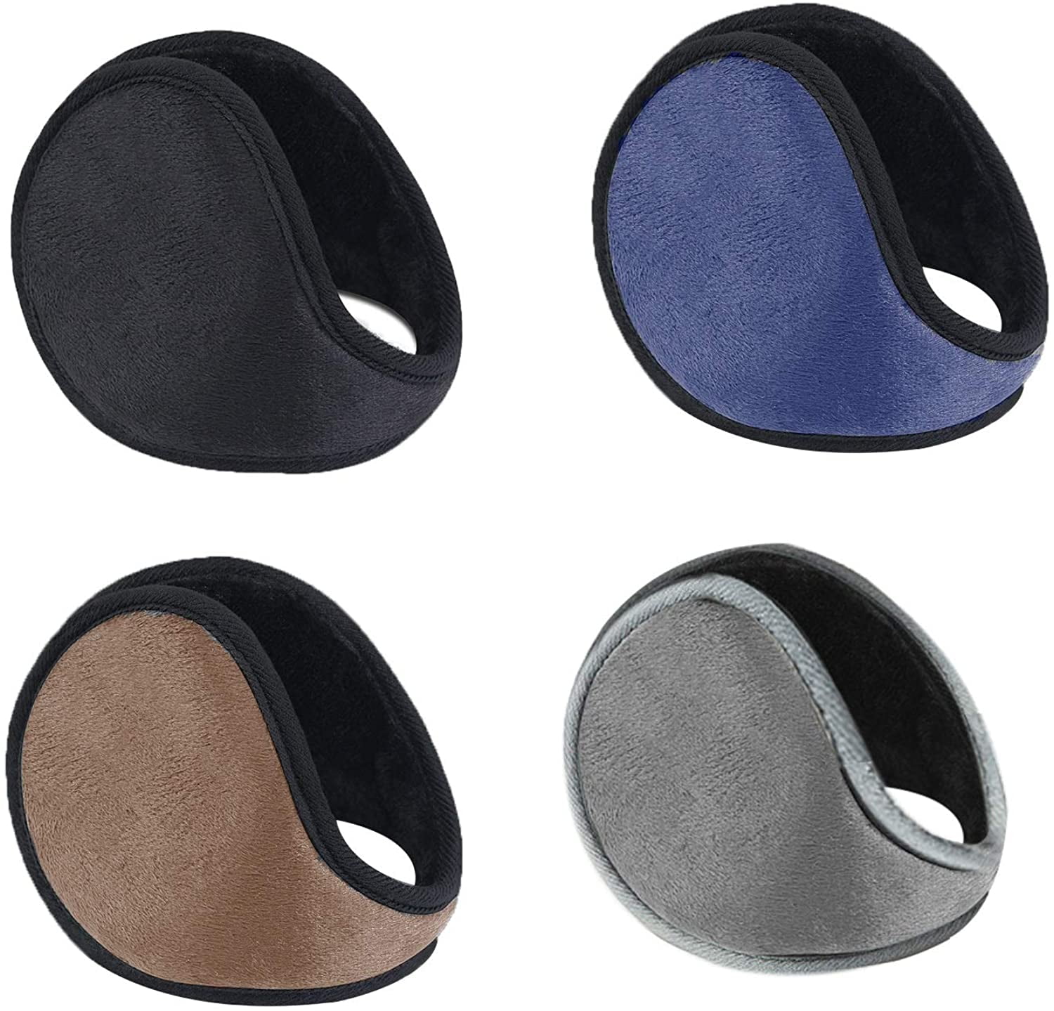 TELOLY 4pcs Ear Warmers For Men Women Foldable Unisex Winter Warm