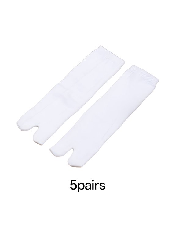 5 Pairs Fashion Japanese Style Tabi Toe Socks for Men Women Summer Fiber Two Finger Socks Kimono Flip Flop Sandal Split Tabi Toe Sock