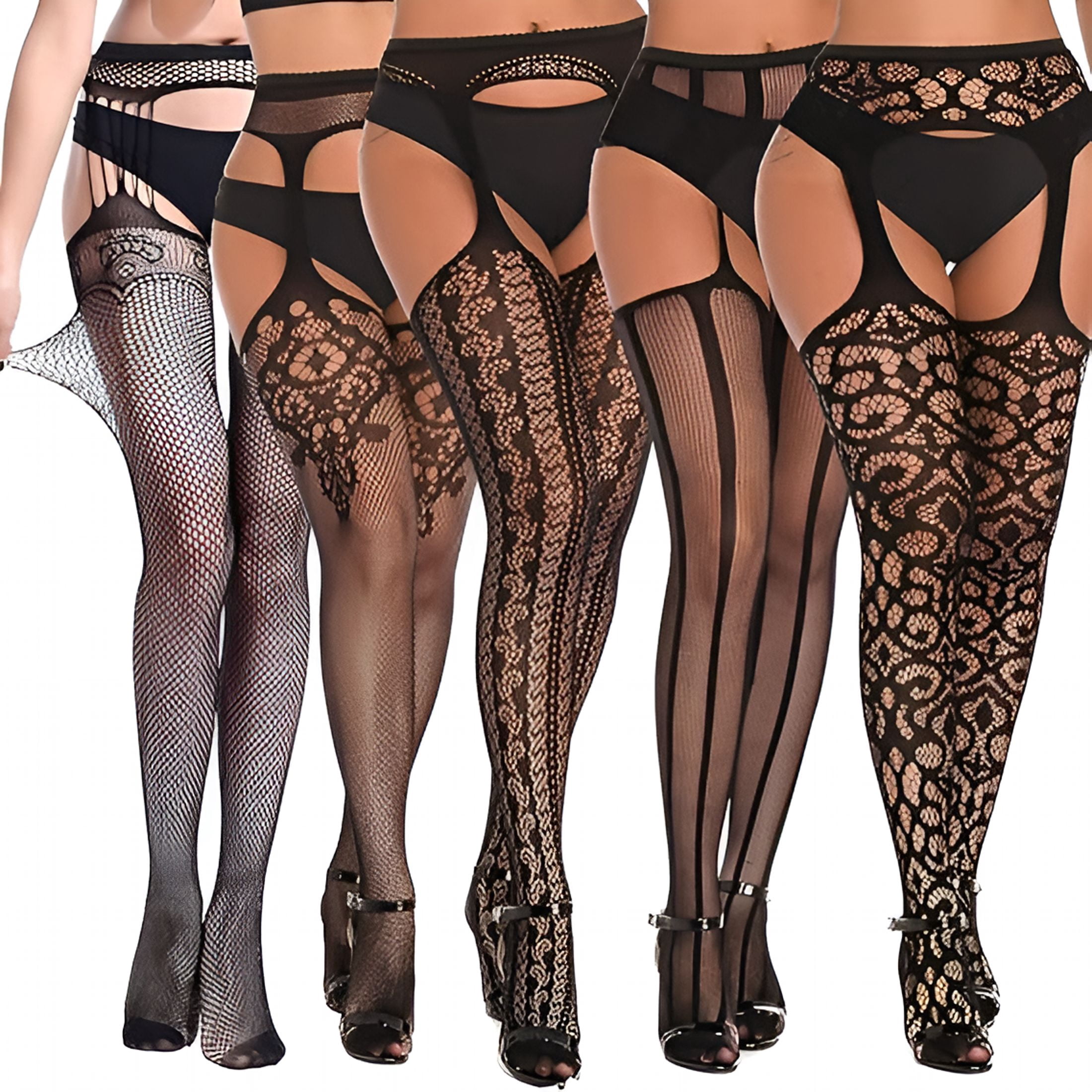 garter belt stockings walmart Stockings Garter Attached main image 1